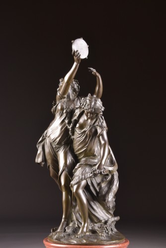 Antiquités - Paire de grandes sculptures, d'après Clodion (1738-1814)