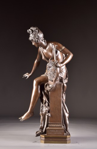 Albert Ernest Carrier-Belleuse (1824 - 1887) - Mélodie - Sculpture Style Napoléon III