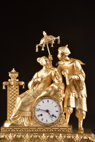 Horology  - French Gilt Bronze Chinoiserie Clock 