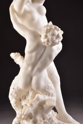 Satyr and Bacchante G. PUGI (Italy. 1850-1915) - Sculpture Style Art nouveau