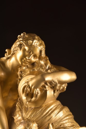 Nymph and cupid -Raoul Verlet (1857-1923) - Art nouveau