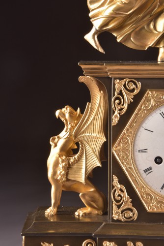 Horlogerie Pendule - Grande pendule de cheminée Empire - LEROY à PARIS ( 1805)
