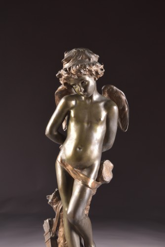 Sculpture Sculpture en Bronze - Cupidon - Denise Delavigne (fin XIXe siècle)