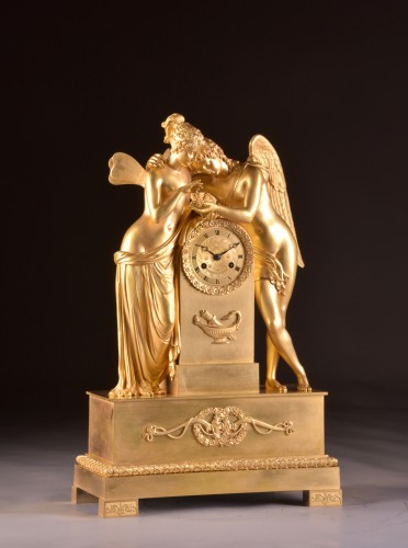 Psyché et Amour - Grande pendule Empire - Mora Antiques