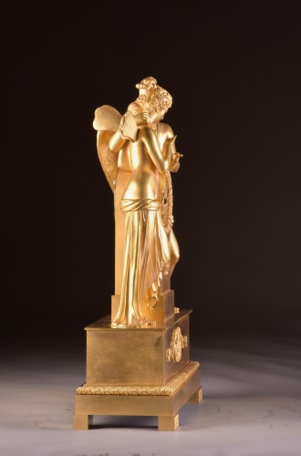 19th century - Psyche and Amor - A large French Empire clock