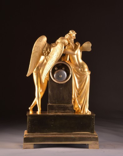 Psyche and Amor - A large French Empire clock - Empire