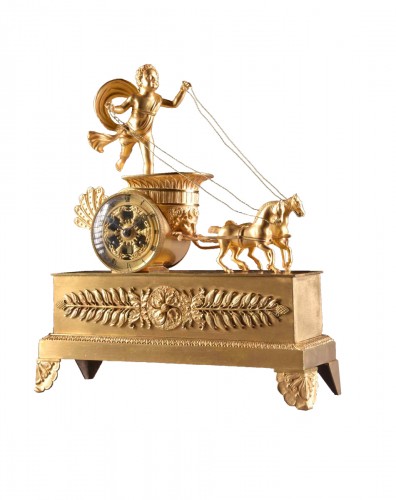 A beautiful French Empire gilt bronze &#039;chariot&#039;