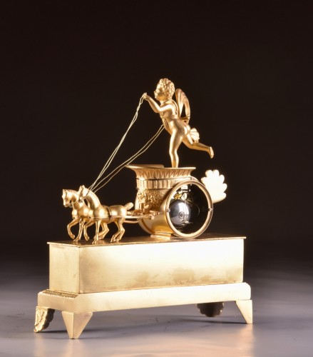 19th century - A beautiful French Empire gilt bronze &#039;chariot&#039;