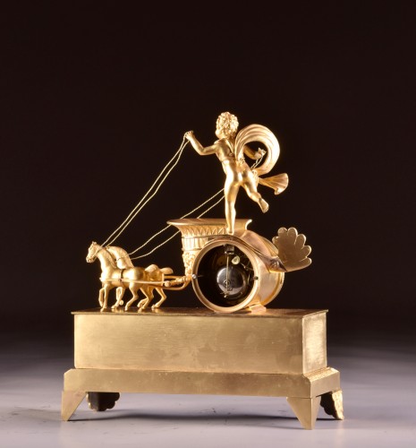 A beautiful French Empire gilt bronze &#039;chariot&#039; - Empire