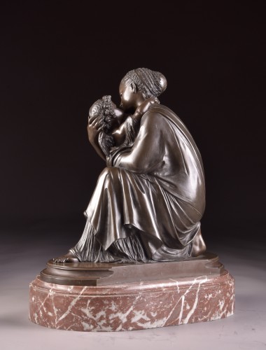 &quot;Mother and child&quot; bronze signed Moreau - Art nouveau