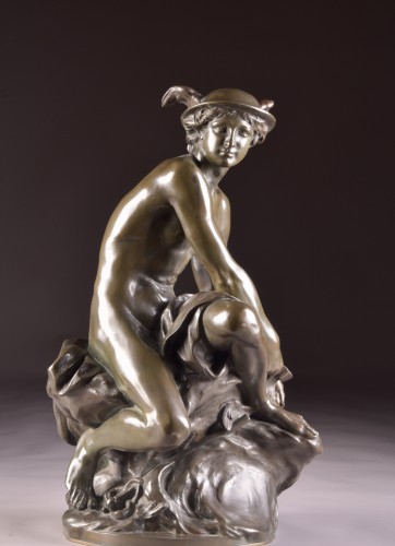 Sculpture Sculpture en Bronze - Hermès par Jean-Marie Pigalle (1792-1857)