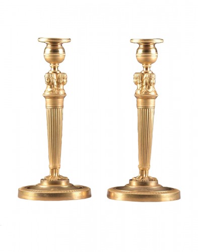 Pair of French Empire candelsticks