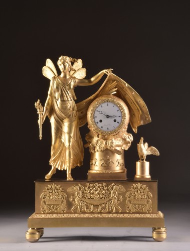 A large fire-gilt bronze Empire clock - Horology Style Empire