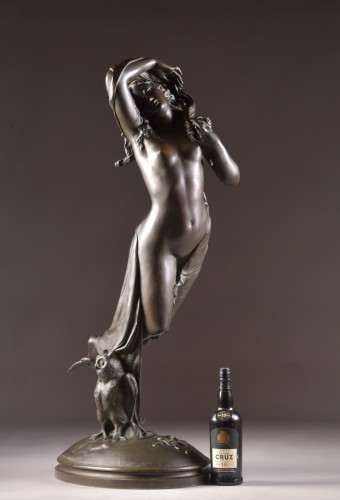Georges P. CLERE (1829-1901) - La déesse de la nuit - Sculpture Style Art nouveau