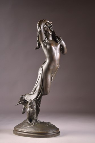 Sculpture Sculpture en Bronze - Georges P. CLERE (1829-1901) - La déesse de la nuit