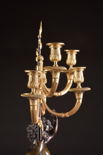A spectacular large pair Charles X candelabra  - Lighting Style Restauration - Charles X