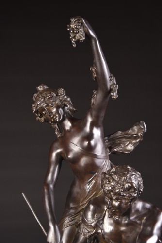 Napoléon III - Faune, Bacchante et Cupidon - Groupe en bronze