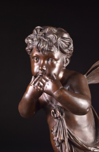 Winged Cherub - Victor Rousseau (1865-1954) - Sculpture Style Art nouveau