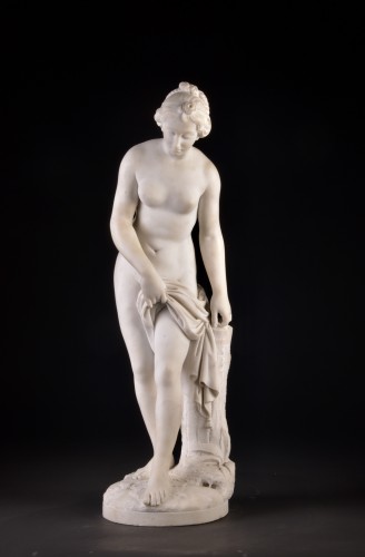 Baigneuse en marbre d'après Étienne-Maurice Falconet (1719-1791) - Sculpture Style Napoléon III