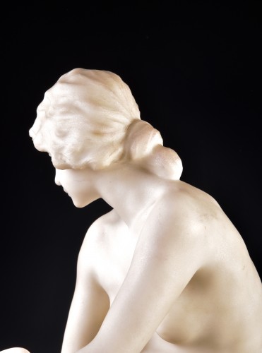 Jeune femme nue à l'amphore - G. PUGI (1850-1915) - Sculpture Style Art nouveau