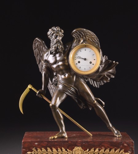 Bronze Empire clock, signed Charles Oudin - Horology Style 