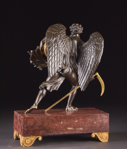 Pendule Empire en bronze signée Charles Oudin - Mora Antiques