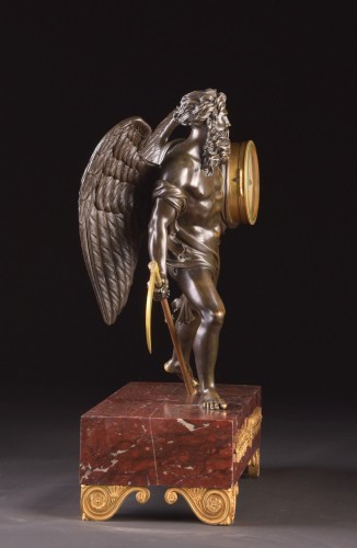 Antiquités - Pendule Empire en bronze signée Charles Oudin