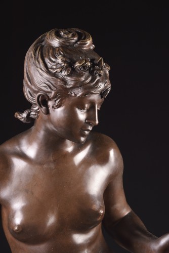Auguste Moreau (1834-1917) - Vénus désarmant Cupidon - Sculpture Style Art nouveau