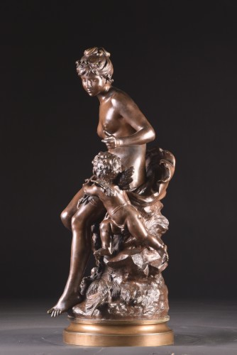 XIXe siècle - Auguste Moreau (1834-1917) - Vénus désarmant Cupidon