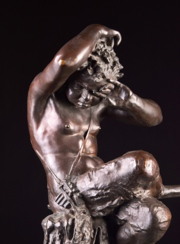Satyre en bronze, d'après Clodion - Sculpture Style 