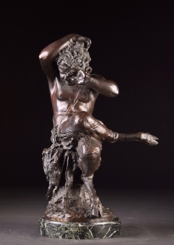 Early 19th c., Bronze Satyr Sculpture, after Clodion - 