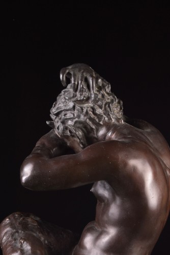 Antiquités - Early 19th c., Bronze Satyr Sculpture, after Clodion