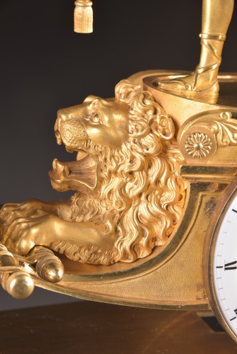 Antiquités - Grande horloge de char Empire célèbre, Paris ca. 1805-1810