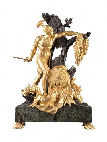 Jason et la toison d'or - Pendule en bronze d'époque Empire