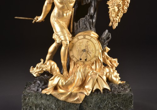 Jason et la toison d'or - Pendule en bronze d'époque Empire - Horlogerie Style Empire