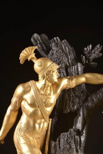 Jason et la toison d'or - Pendule en bronze d'époque Empire - Mora Antiques