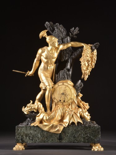 Empire - Jason et la toison d'or - Pendule en bronze d'époque Empire
