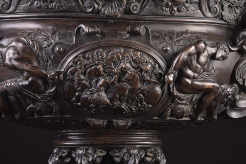 Antiquités - Grande paire de vases néoclassique en bronze Napoléon III