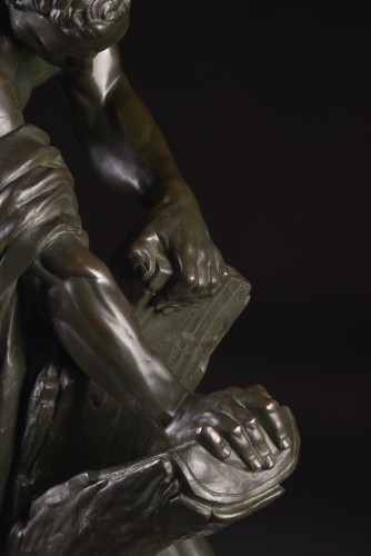 Napoléon III - "Rending the Oak", grand bronze d'après "Milon de Crotone"