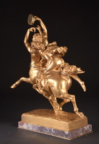“Nessus and Deianeira” gilded bronze - A.J. Le Duc (1848-1918) - 