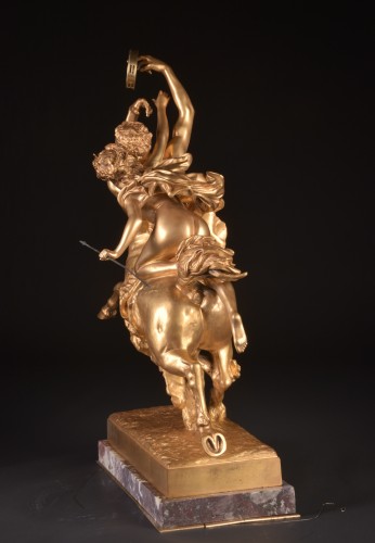 Antiquités - “Nessus and Deianeira” gilded bronze - A.J. Le Duc (1848-1918)