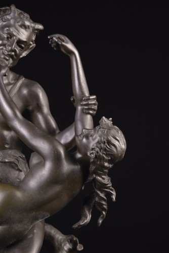 Sculpture Sculpture en Bronze - Satyre et bacchante, d'après Clodion (1738-1814)