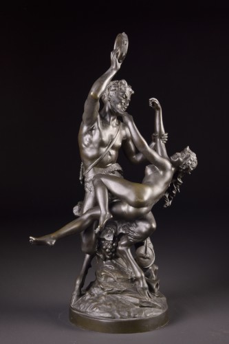 Satyer and bacchante, after Clodion (1738-1814) - Restauration - Charles X