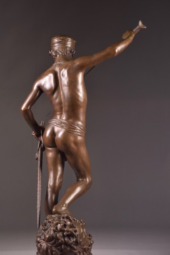 David vainqueur - Antonin Mercié (1845-1916) ca. 1870 - Sculpture Style 