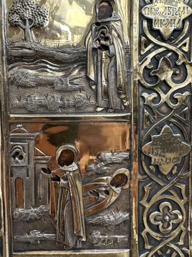 19th century - Icon of Saint Abraham of Galich with Scenes from His Life