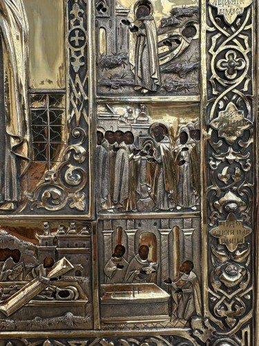 Icon of Saint Abraham of Galich with Scenes from His Life - 