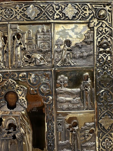 Antiquités - Icon of Saint Abraham of Galich with Scenes from His Life