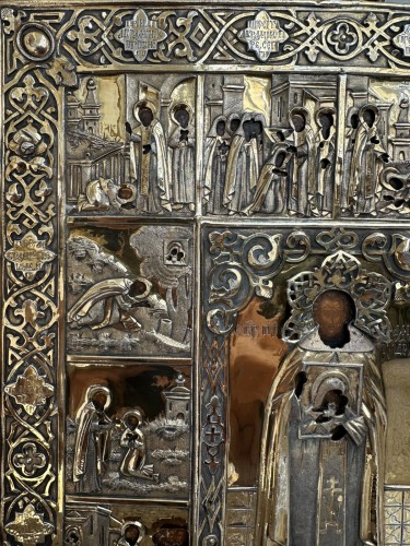 Antiquités - Icon of Saint Abraham of Galich with Scenes from His Life