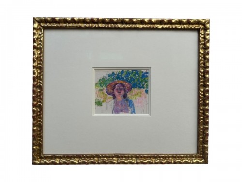 Théo van RYSSELBERGHE (1862–1926) — Jeune femme au chapeau, c. 1902