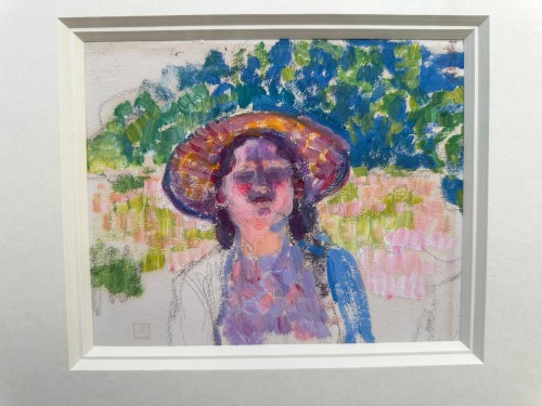 Théo van RYSSELBERGHE (1862–1926) — Young Woman in a Hat, c. 1902 - Paintings & Drawings Style 